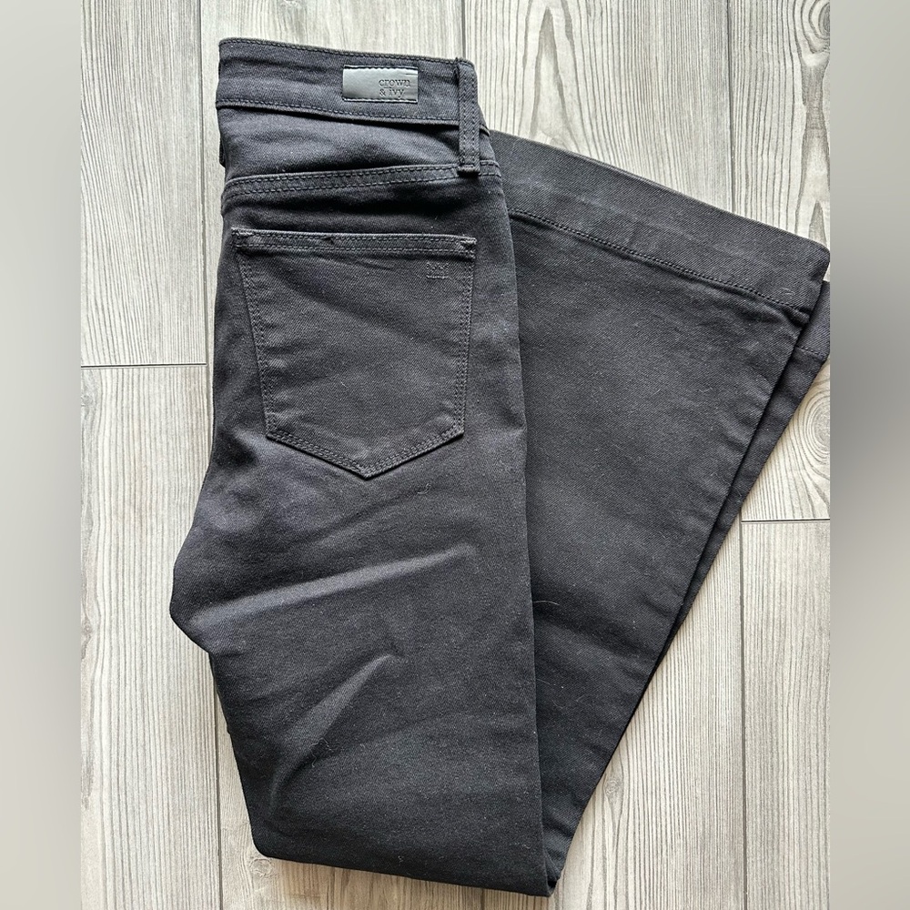 Crown and Ivy Vintage Black Flare Jeans